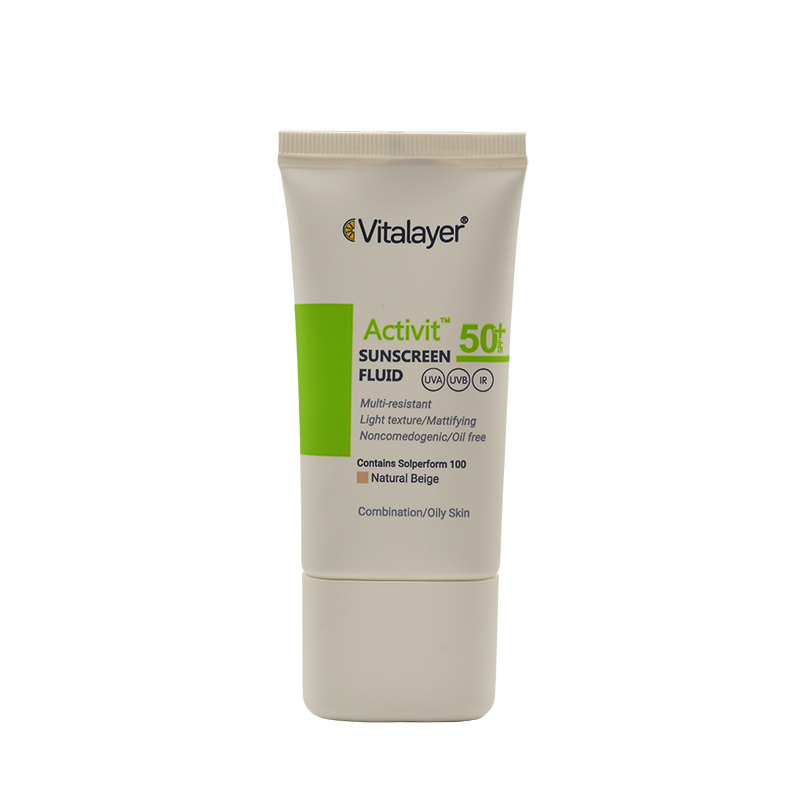 فلوئید ضد آفتاب ویتالیر VITALAYER مدل اکتیویت نچرال بژ